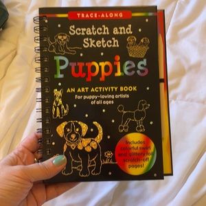 Trace along scratch and sketch book! Puppies!!!